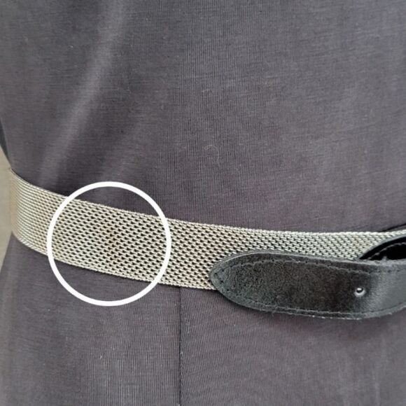 Donna Katz Vintage Chainmail / Metal Mesh Belt Silver Toned Women's Large - Picture 10 of 10